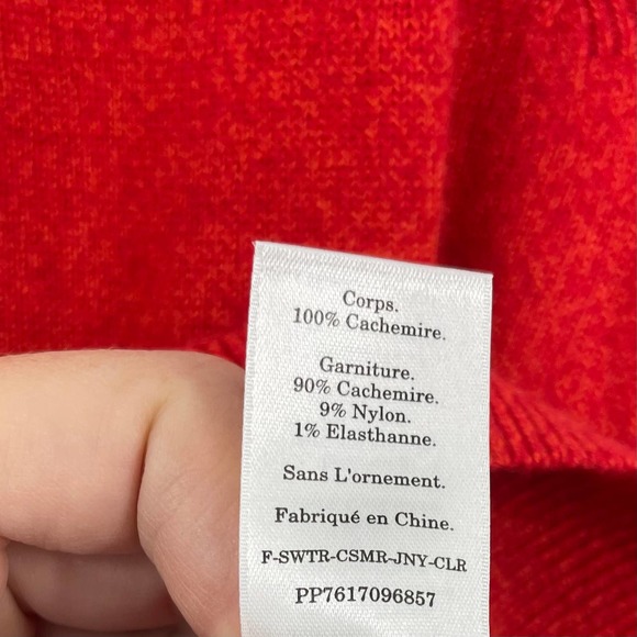 SOLD S The Cashmere Collared Sweater Long Sleeve Red - Picture 9 of 11